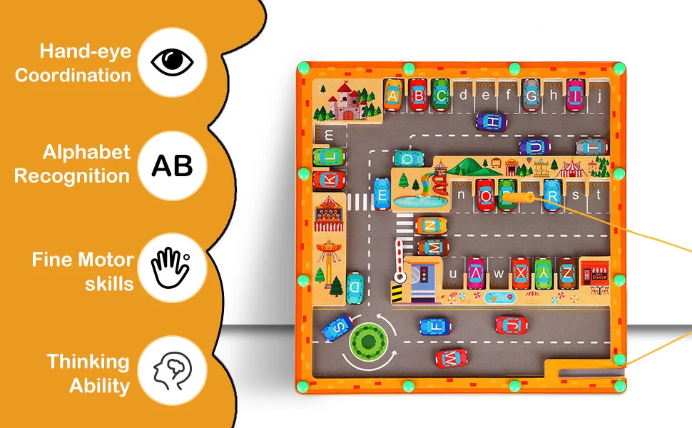 ELMAS Magnetic Alphabet Puzzle for Toddler Learning - Al Masam Stationery LLC