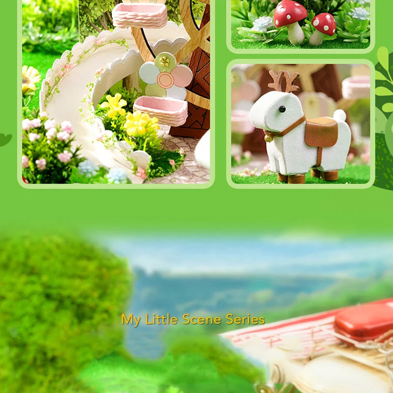 ELMAS Enchanted Dollhouse Kit with LED Lights & Furniture - Al Masam Stationery LLC