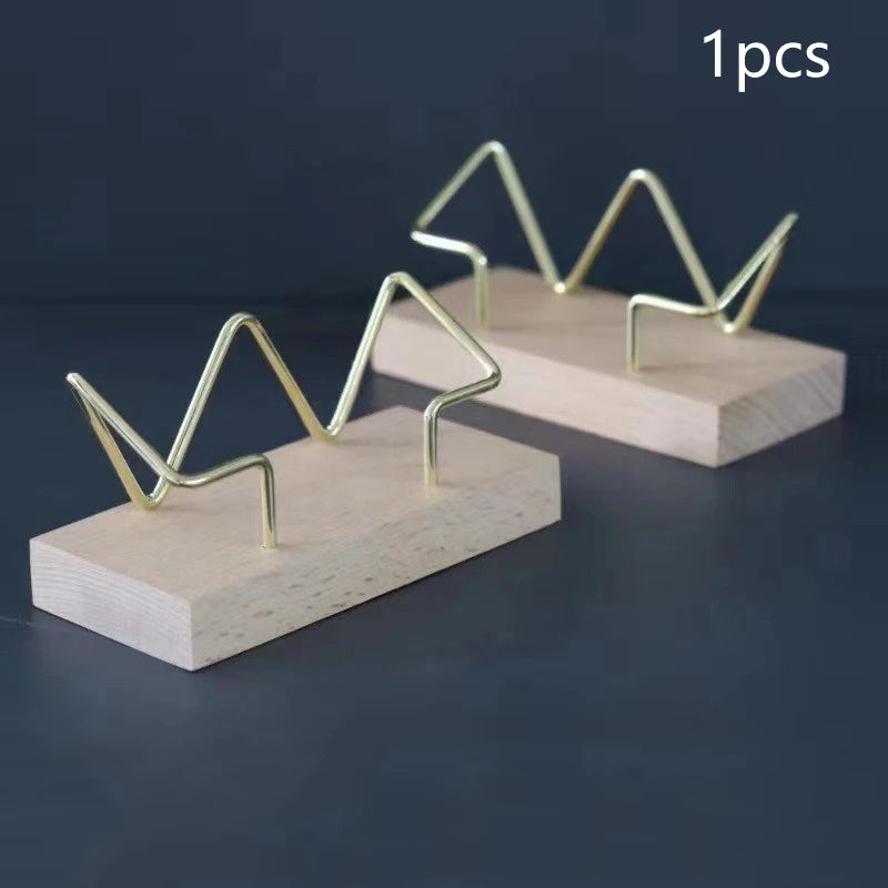 ELMAS Elegant Wooden Business Card Organizer Stand - Al Masam Stationery LLC