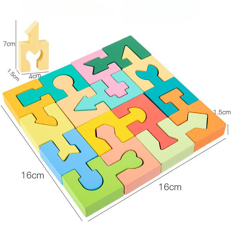 ELMAS Shape Matching Wooden Puzzles for Kids Learning - Al Masam Stationery LLC