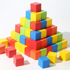 ELMAS Colorful Wooden Building Blocks for Kids