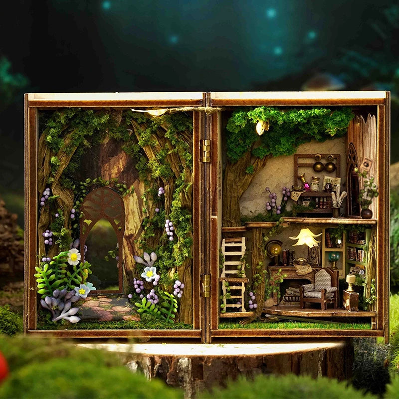 ELMAS Enchanting DIY Mini Dollhouse with LED Lights - Al Masam Stationery LLC