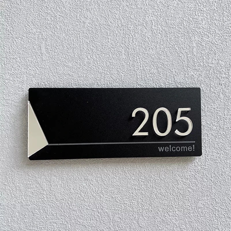 ELMAS Acrylic Modern Door Plate Customize House Number - Al Masam Stationery LLC