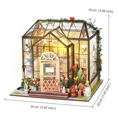 ELMAS Enchanting 3D Flower House Dollhouse Kit