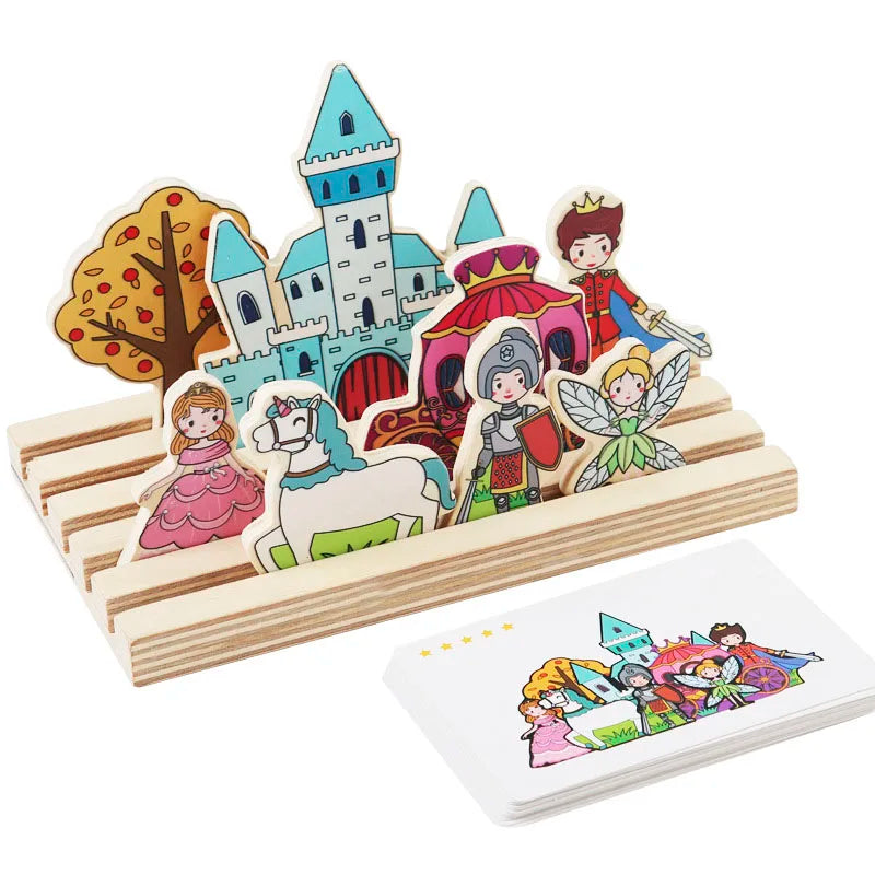 ELMAS Wooden Montessori Logical Thinking Shape Matching Toy - Al Masam Stationery LLC