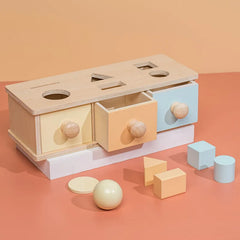 ELMAS Montessori Toys Wooden Object Permanence Box 5 in 1 - Al Masam Stationery LLC