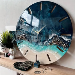 ELMAS Creative Big Clock Silicone Mold for DIY Wall Decor