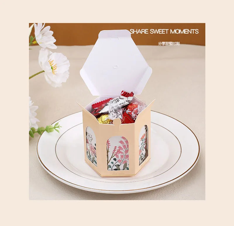 ELMAS Hexagon Flower Candy Gift Boxes for Kids Parties - Al Masam Stationery LLC