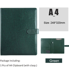 ELMAS A5/A4 Leather Clipboard Folder for Meetings