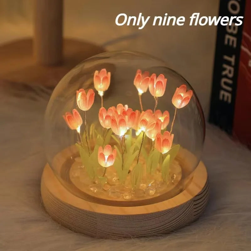 ELMAS LED DIY Mini Tulip Night Light Cute Home Decor - Al Masam Stationery LLC