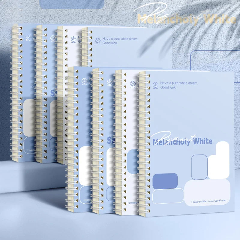 ELMAS A5 Coil Notebook Simple Blue Cute Notebook for Students - Al Masam Stationery LLC