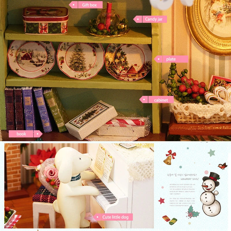 ELMAS Creative Miniature Dollhouse Kit with Furniture - Al Masam Stationery LLC