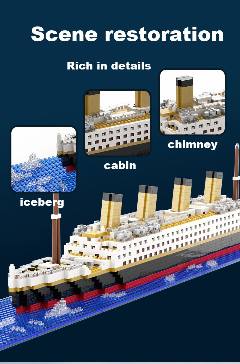 ELMAS Titanic Building Block Puzzle Toy for Kids - Al Masam Stationery LLC
