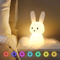 ELMAS Cute Rabbit Touch Sensor LED Night Light for Kids