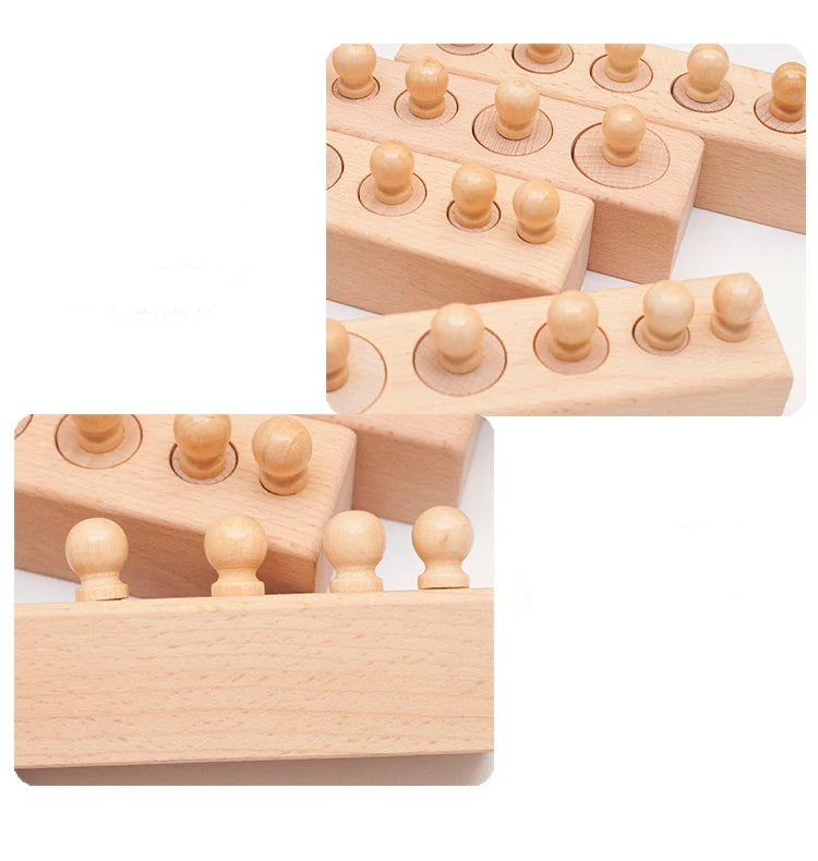 ELMAS Montessori Knobbed Cylinder Sensory Toys for Kids - Al Masam Stationery LLC
