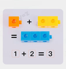 ELMAS 10 Colors Graphics Math Link Cubes Snap Blocks