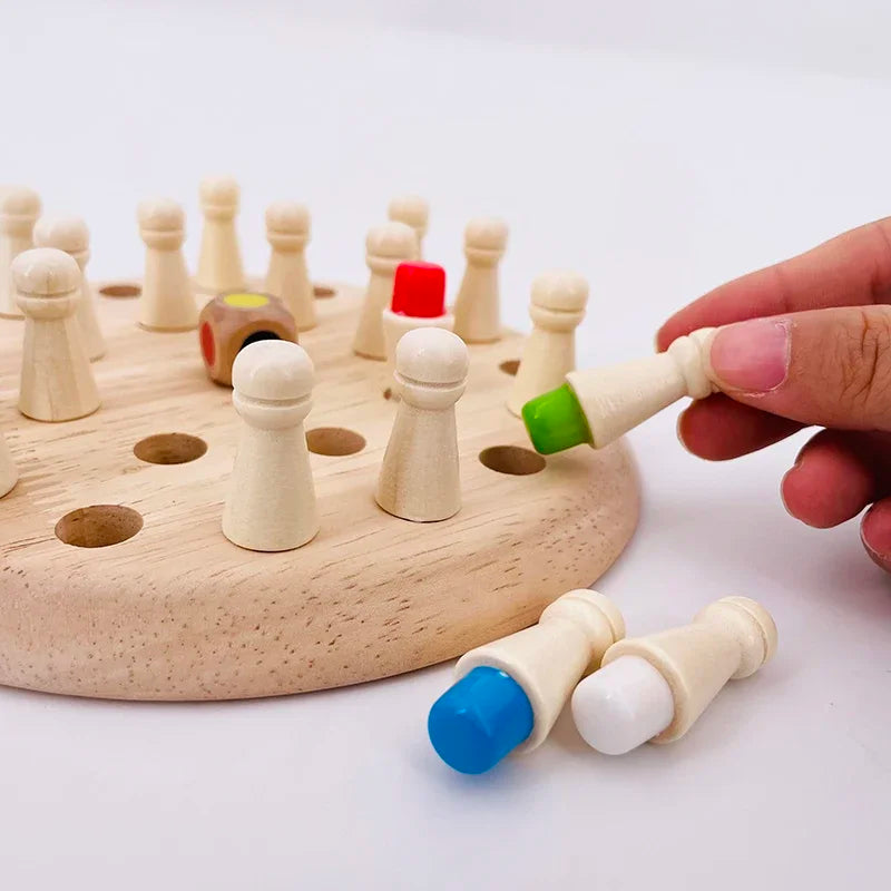 ELMAS Wooden Memory Match Stick Chess Game for Kids - Al Masam Stationery LLC