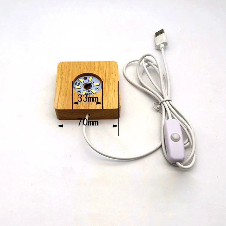 ELMAS Square Light Resin Mold with LED Base for Art Creation - Al Masam Stationery LLC