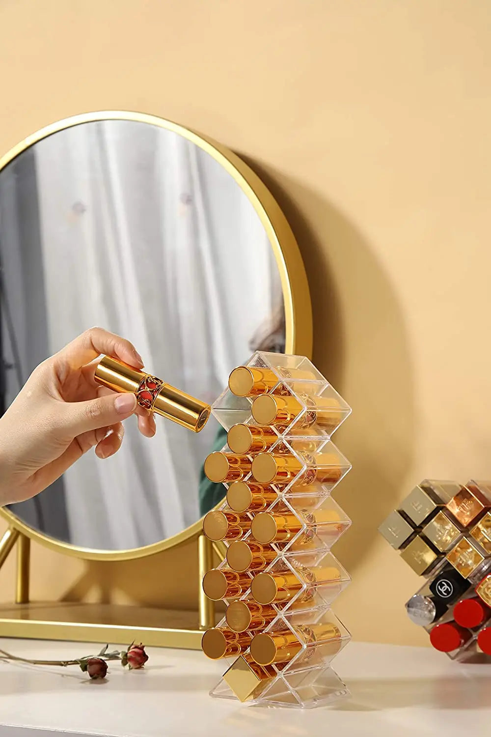 ELMAS 16 Grids Lipstick Storage Box Makeup Organizer - Al Masam Stationery LLC