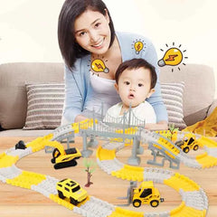 ELMAS 137-467pcs Children Electric Track Car Set Gift