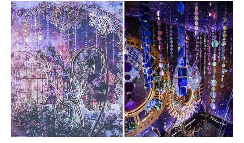 ELMAS Gold Sequins Party Glitter Curtain Backdrop 50/100 Pcs - Al Masam Stationery LLC