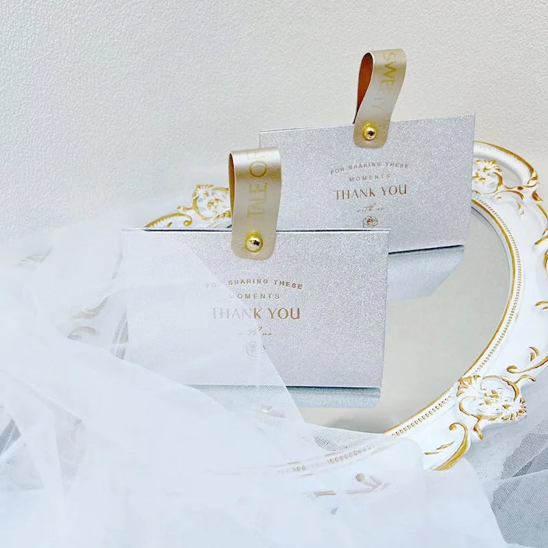 ELMAS Large Triangle Shape Paper Bag Box For Wedding Gifts - Al Masam Stationery LLC