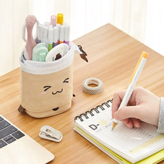 ELMAS Cute Milk Tea Pencil Case - Stylish Stationery Holder