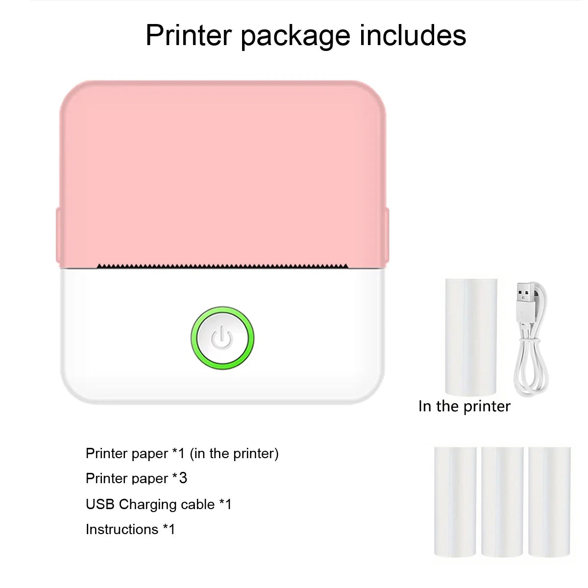 ELMAS Portable Inkless Mini Thermal Printer for Photos & Notes - Al Masam Stationery LLC
