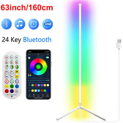 ELMAS Smart RGB Corner Floor Lamp with Alexa Control - Al Masam Stationery LLC