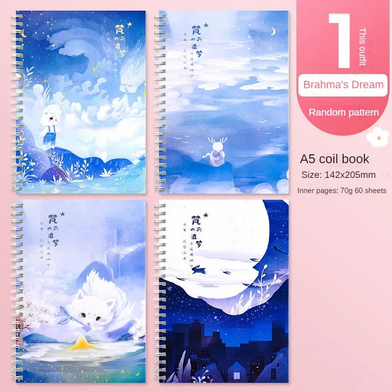 ELMAS Cute A5 Coil Notebook for Stylish Students - Al Masam Stationery LLC