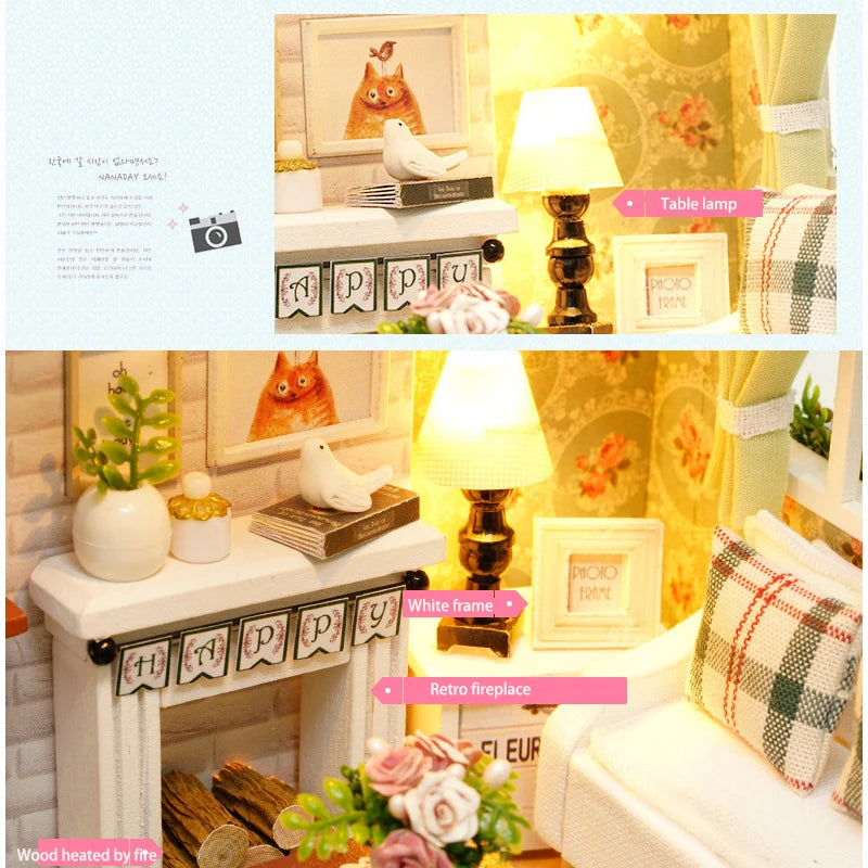 ELMAS Creative Miniature Dollhouse Kit with Furniture - Al Masam Stationery LLC