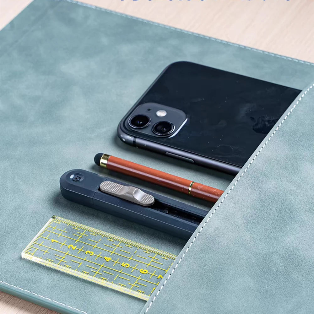 ELMAS Premium Leather A4 Clipboard Folder with Logo - Al Masam Stationery LLC