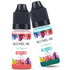 ELMAS Vibrant 24-Color Alcohol Ink for Epoxy Resin Art