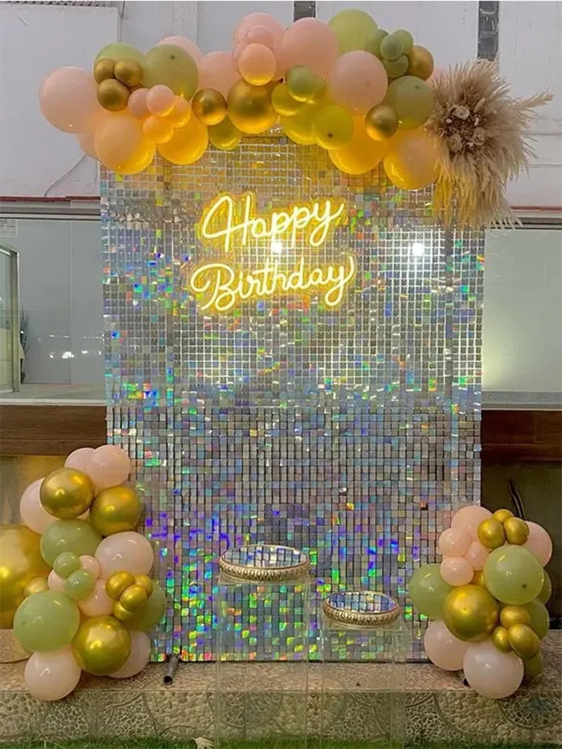 ELMAS Premium Iridescent Sequin Backdrop Wall Decor - Al Masam Stationery LLC