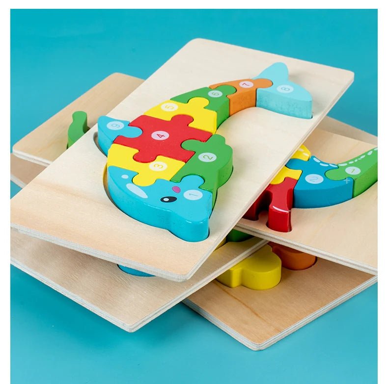 ELMAS Montessori Wooden Toddler Puzzles for Kids - Al Masam Stationery LLC