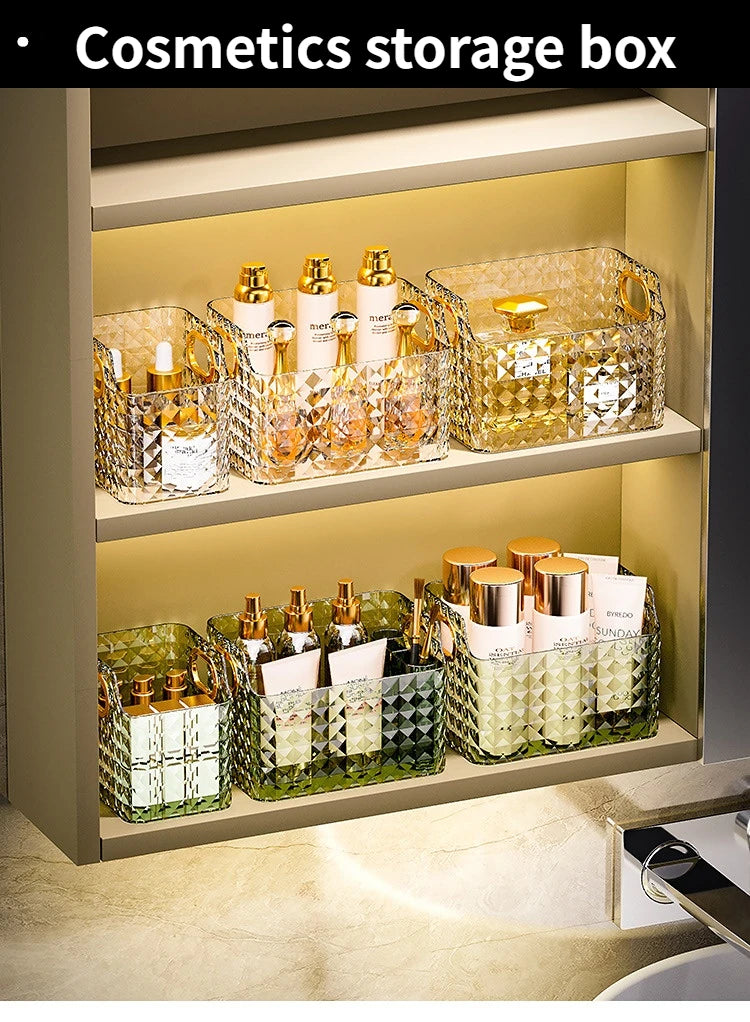 ELMAS Rectangular Desktop Acrylic Makeup Storage Box - Al Masam Stationery LLC