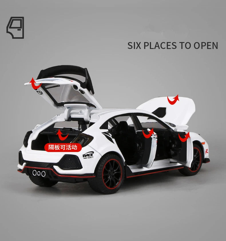 ELMAS 1:32 HONDA CIVIC TYPE-R Diecast Car Model Gift - Al Masam Stationery LLC
