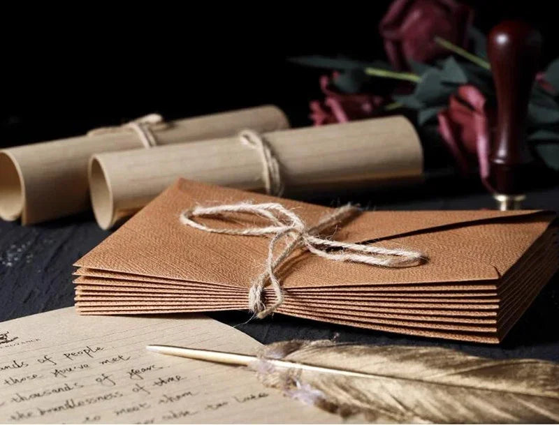 ELMAS 10pcs Window Envelopes for DIY Gift Packaging - Al Masam Stationery LLC