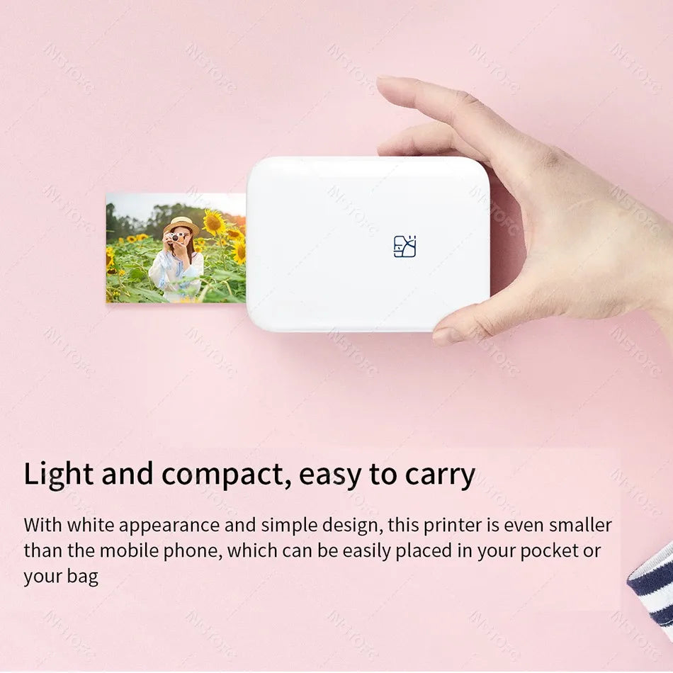 ELMAS Portable Bluetooth Mini Photo Printer for 2x3 Sticky Prints - Al Masam Stationery LLC