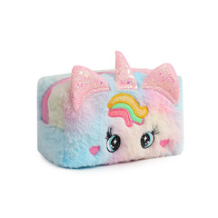 ELMAS Adorable Unicorn Plush Pencil Case for Girls