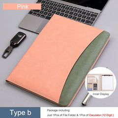 ELMAS Elegant A4 PU Leather Clipboard Folder for Office