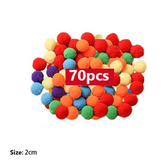 ELMAS Rainbow Counting Pompoms Sorting Cup Toys