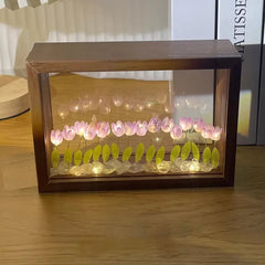 ELMAS 20PCS Tulip Nightlight Handmade Photo Frame Lamp