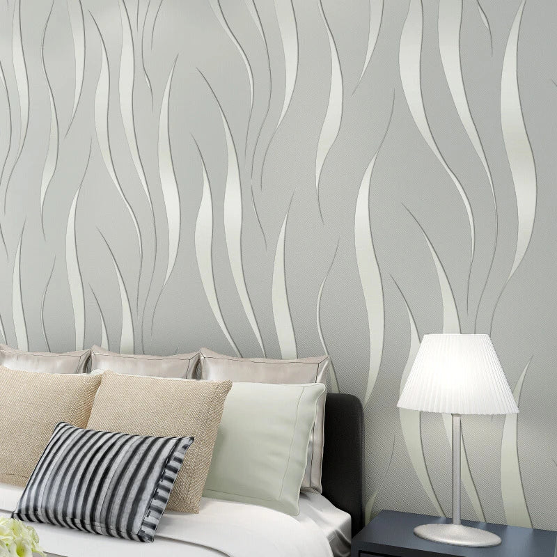 ELMAS Modern Luxury 3D Geometry Wallpaper Silver Grey - Al Masam Stationery LLC