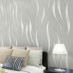 ELMAS Modern Luxury 3D Geometry Wallpaper Silver Grey - Al Masam Stationery LLC