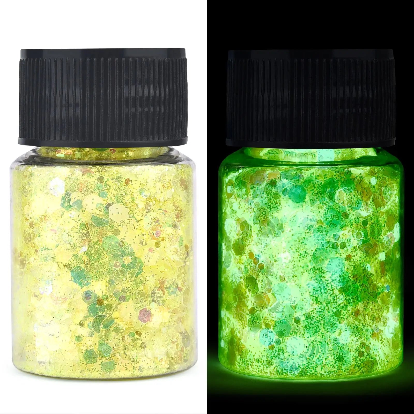 ELMAS Glow-in-the-Dark Glittering Hexagon Resin Pigment - Al Masam Stationery LLC