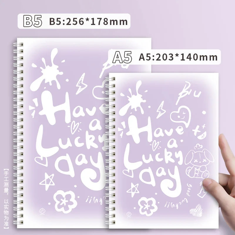 ELMAS A5 Coil Notebook Graffiti Cute Big Student Planner - Al Masam Stationery LLC