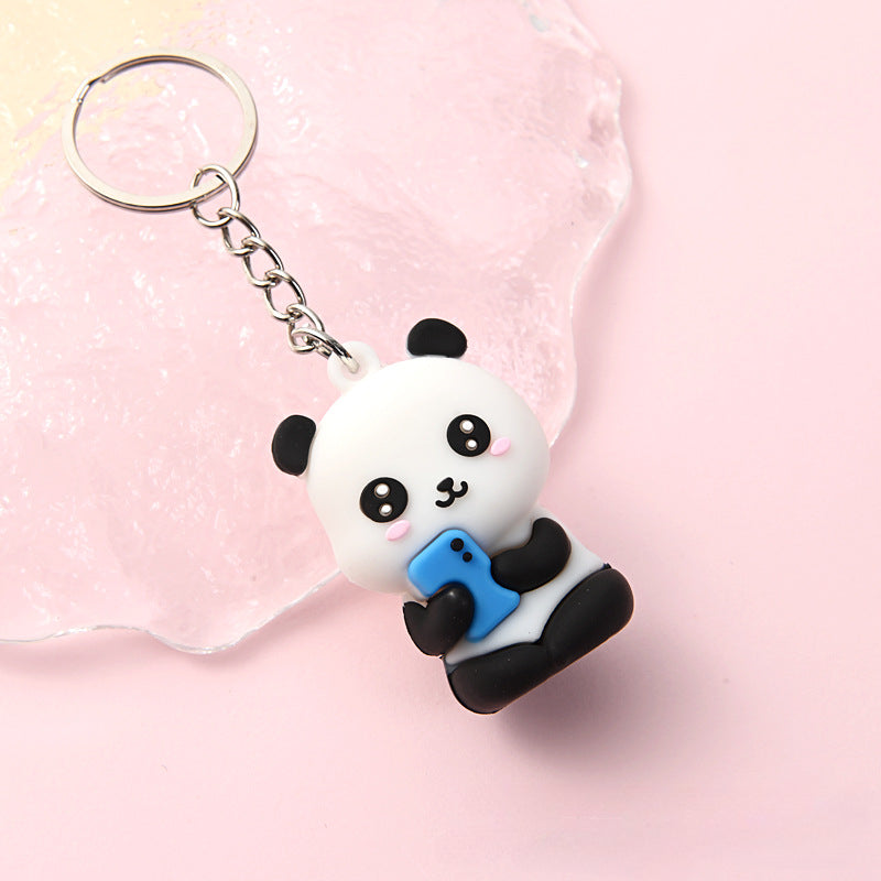 ELMAS Adorable Panda Couple Keychain for Women - Al Masam Stationery LLC
