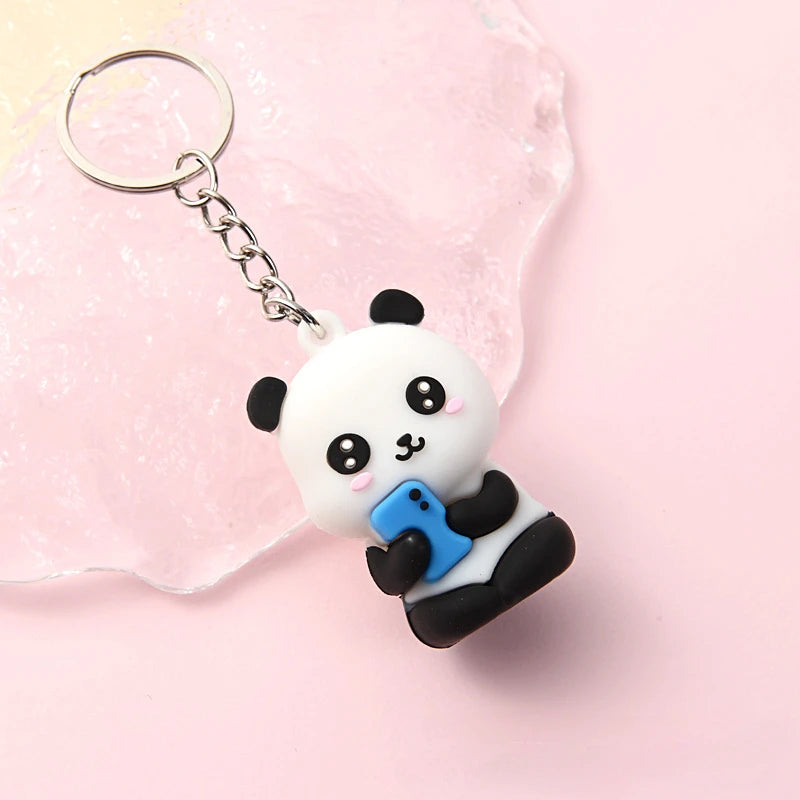 ELMAS Adorable Panda Couple Keychain for Women - Al Masam Stationery LLC