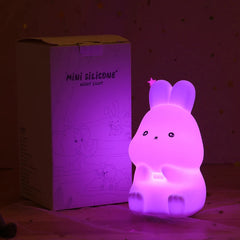 ELMAS Adorable Cat Night Light - 7-Color Touch Lamp